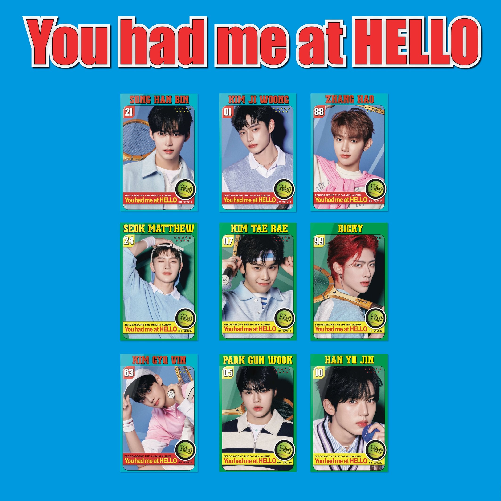 ZEROBASEONE 3rd Mini Album [You had me at HELLO] (POCAALBUM)