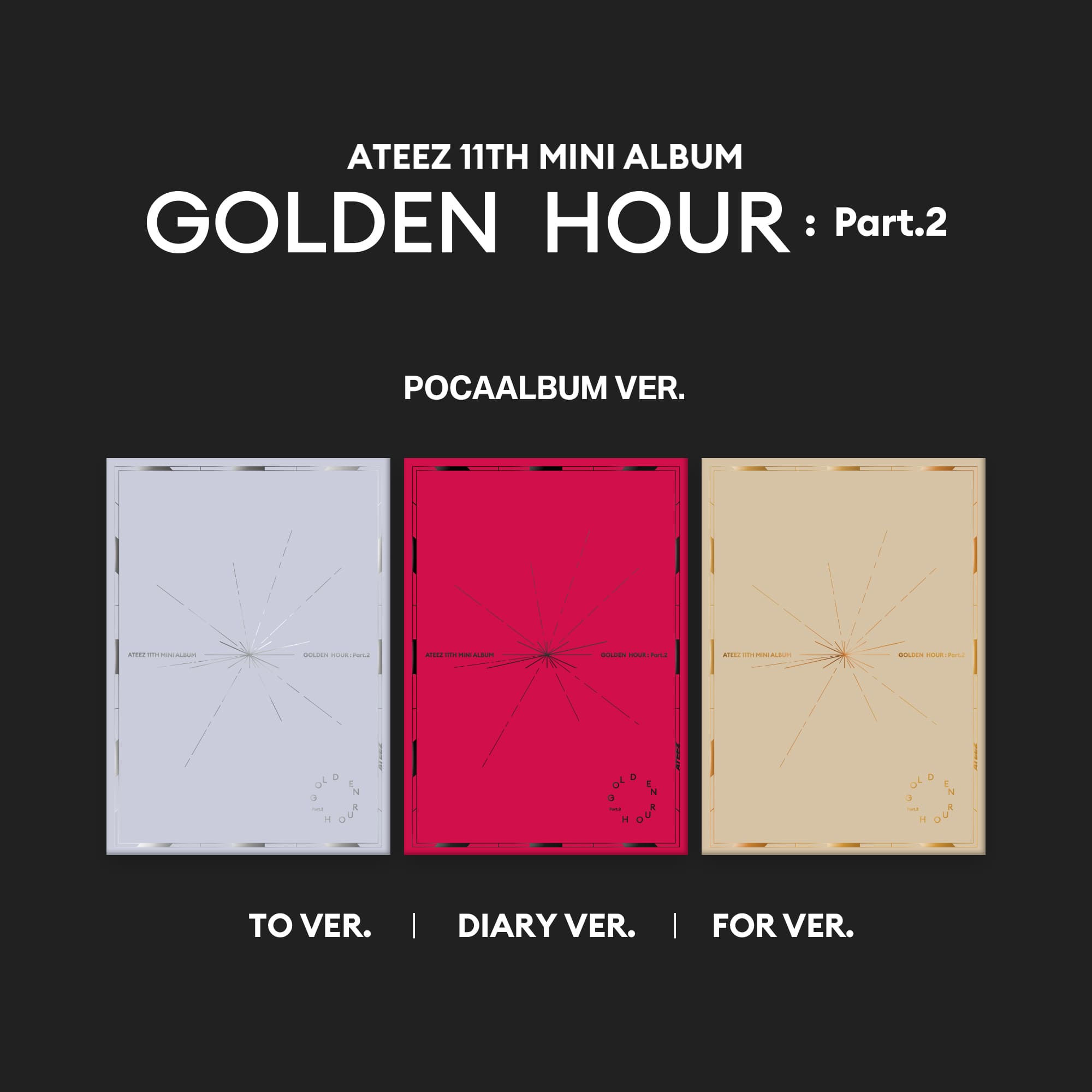 ATEEZ - [GOLDEN HOUR : PART.2] 11TH MINI ALBUM (POCAALBUM VER.)