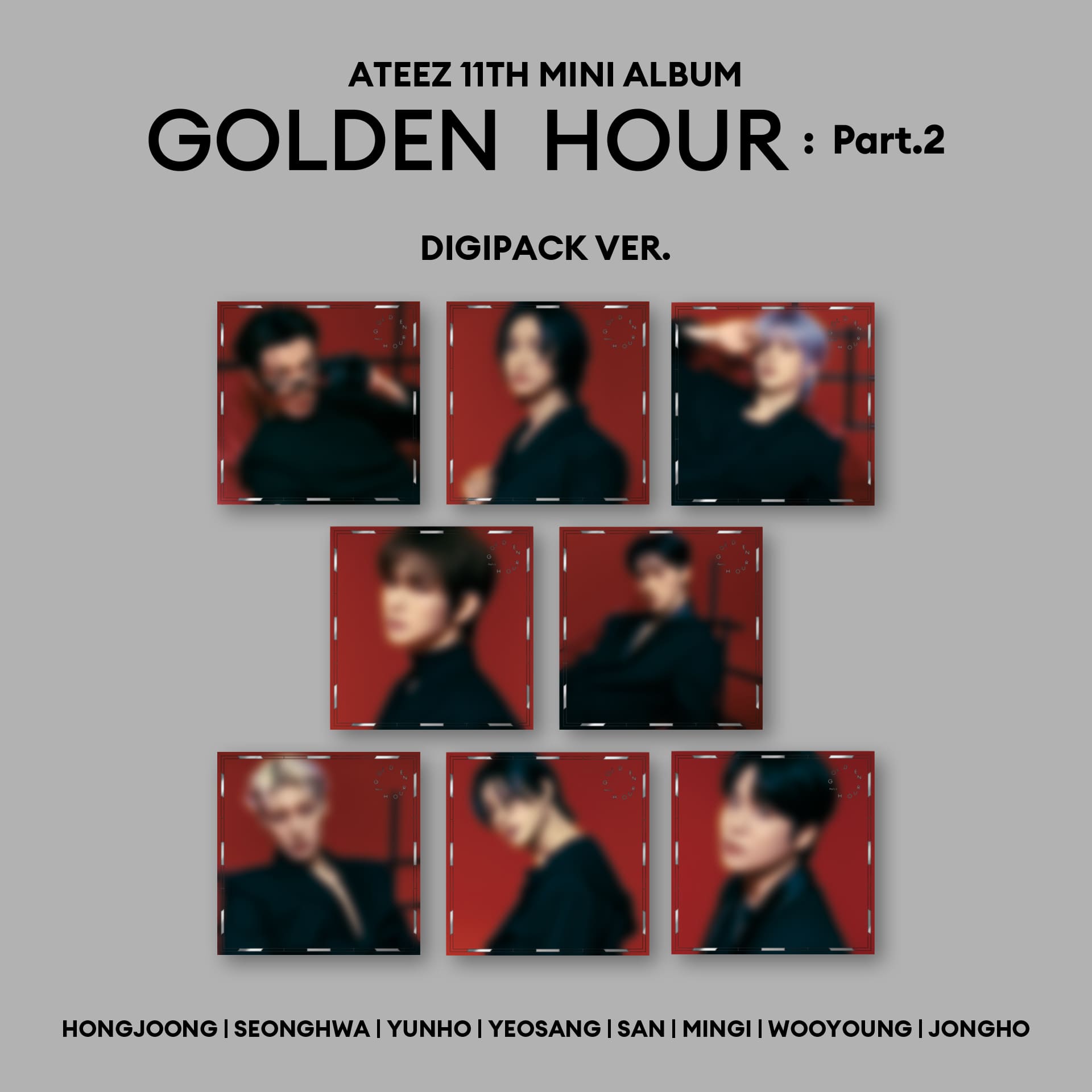 ATEEZ - [GOLDEN HOUR : PART.2] 11TH MINI ALBUM DIGIPACK VER.