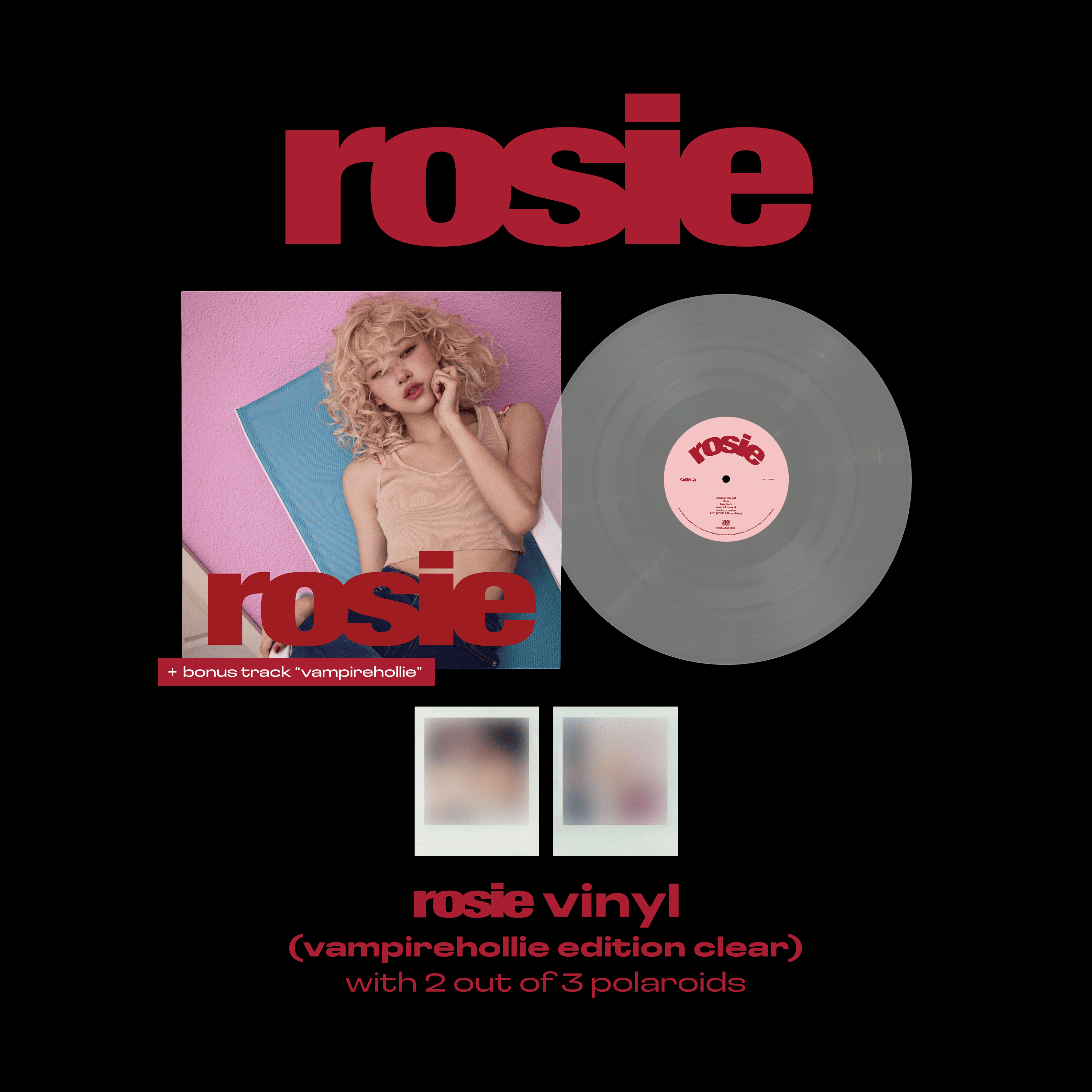 Rosé 1st Studio Album [rosie] (vinyl) (vampirehollie edition clear)