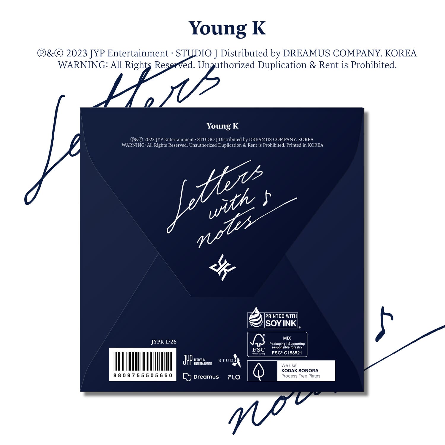 Young K (DAY6) 1st Full Album [Letters with notes] (Digipack Ver.)