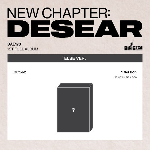 BAE173 1st Full Album [NEW CHAPTER : DESEAR] (ELSE ver.)
