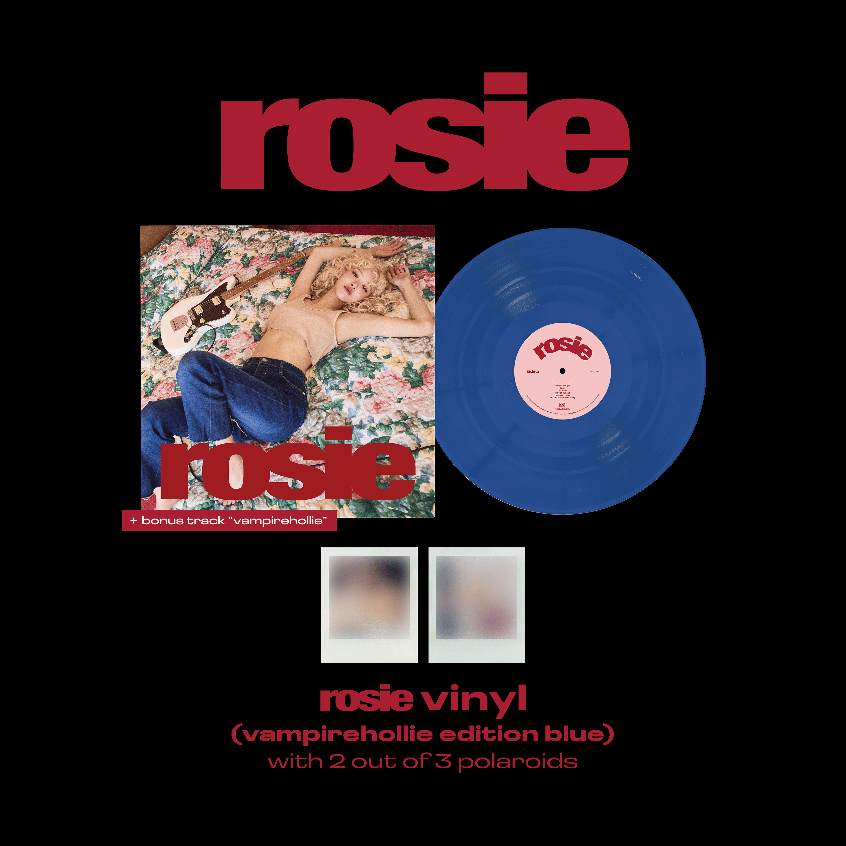 Rosé 1st Studio Album [rosie] (vinyl) (vampirehollie edition blue)