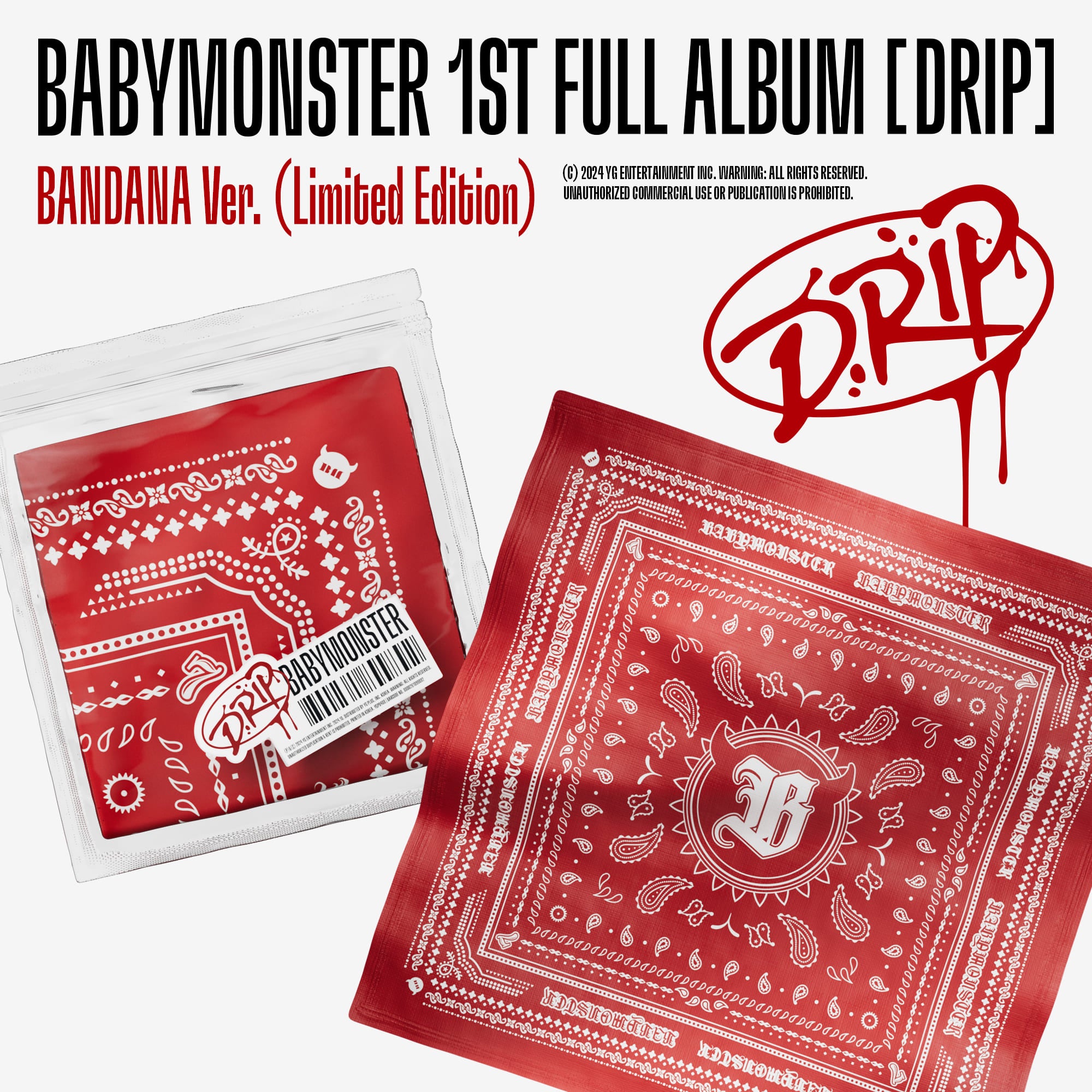 BABYMONSTER - 1ST FULL ALBUM [DRIP] BANDANA VER. (LIMITED EDITION)