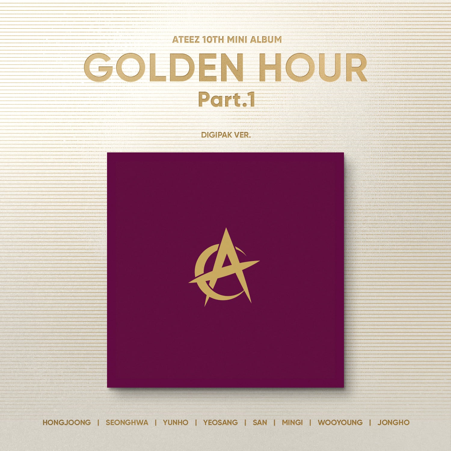 ATEEZ 10TH MINI ALBUM – GOLDEN HOUR : Part.1 (Digipak Ver.)
