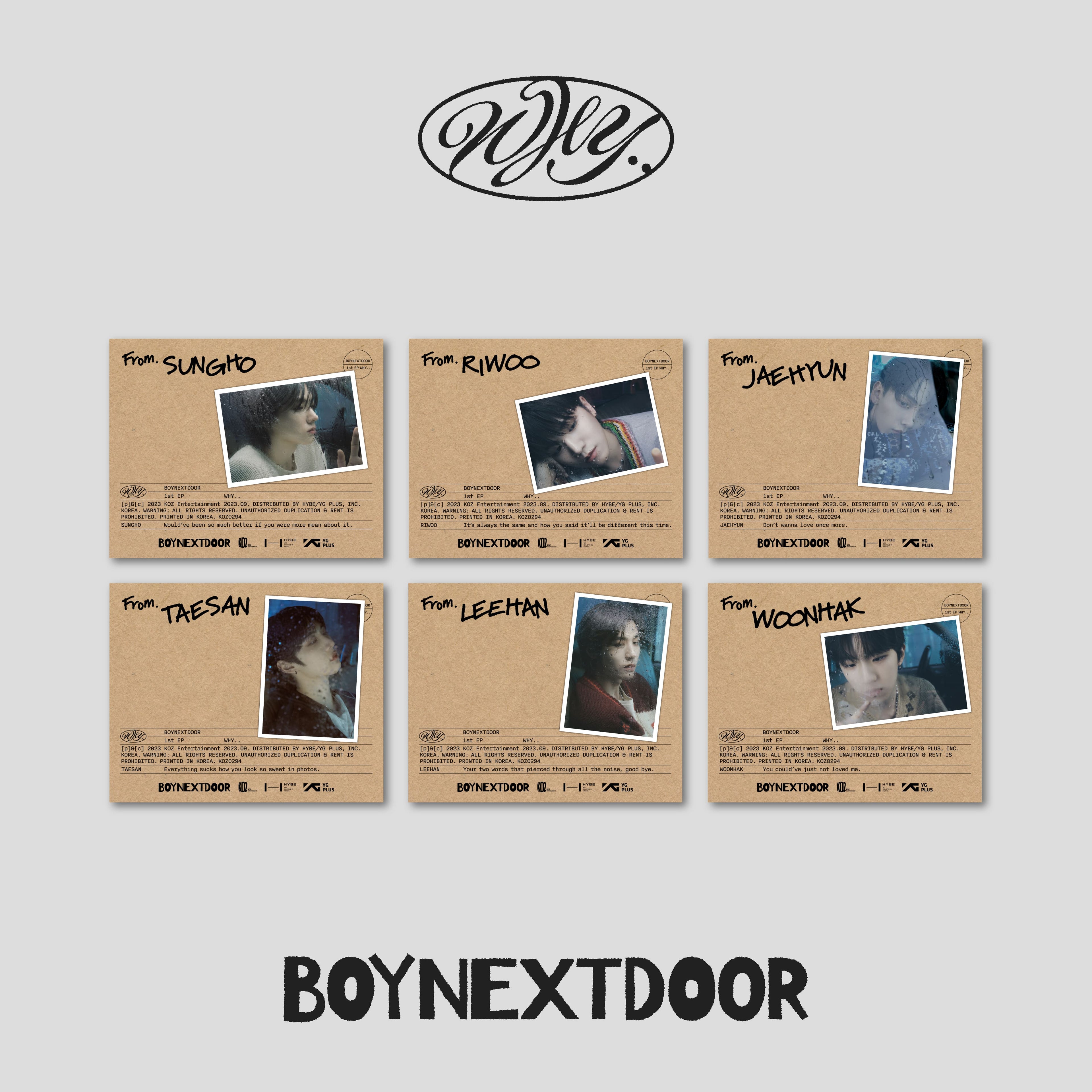 BOYNEXTDOOR 1st EP [WHY..] (LETTER ver.)