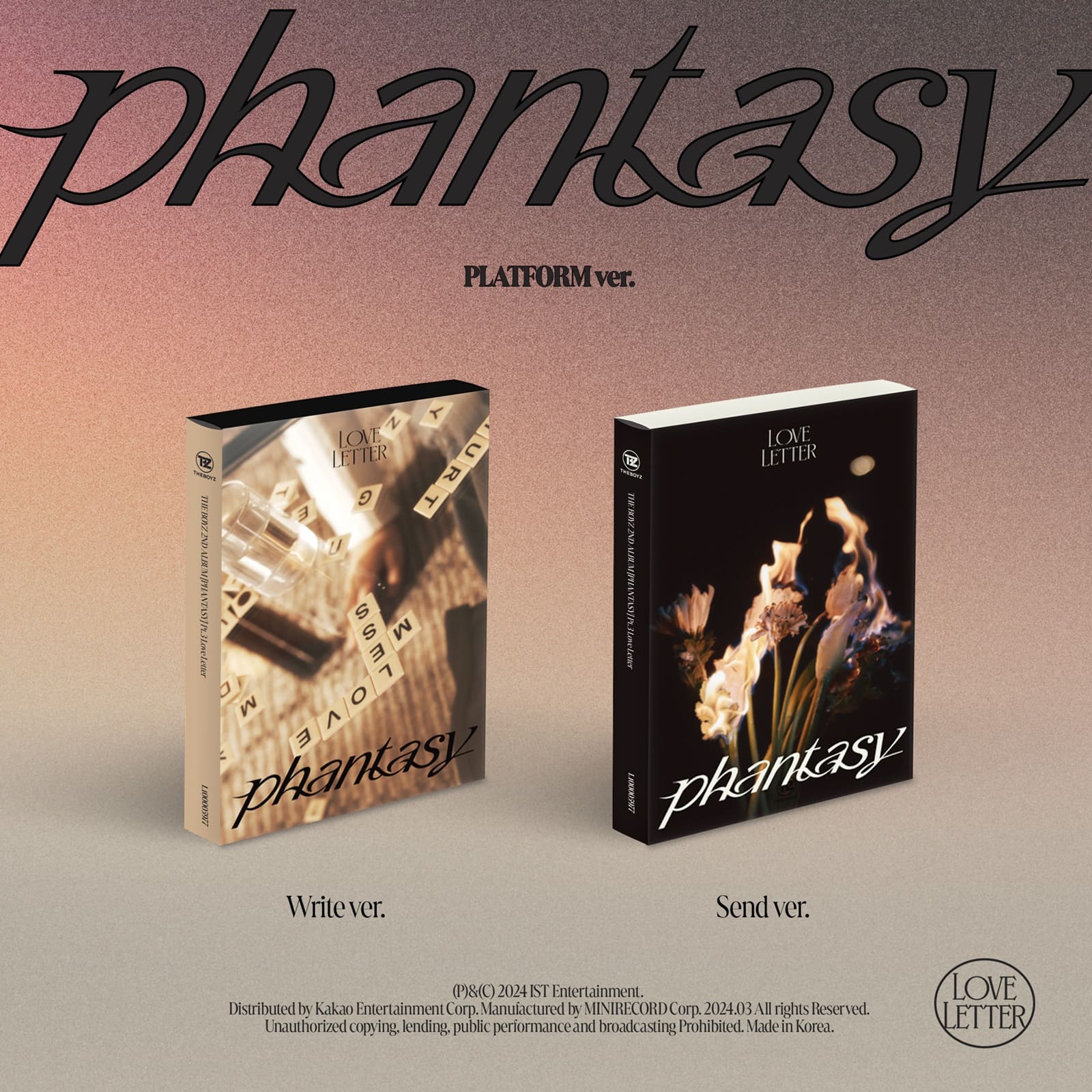 THE BOYZ 2nd Album [Part.2 Phantasy_Pt.3 Love Letter] (Platform Ver.)